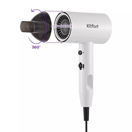 FEN KitFort KT-3255, 1800 W, 2 speeds, 3 temperature regimes, white-black-2