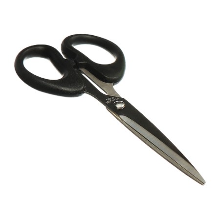 Chancellery scissors 15.5 cm office plastic handles, euro suspension-2