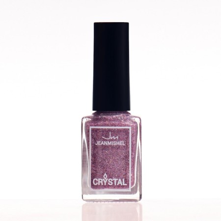 Pink nail polish with sparkles, holographic, tone 710, 6 ml