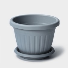 Pot for flowers with the Sylver Eco Podon, 1.9 l, d = 18 cm, the color is light gray