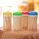 Dilan toothpicks, 140-150 pcs, in a plastic jar, color mix
