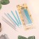 Candles in the cake "Royce", 6 pcs, high, 13 cm, silver and blue