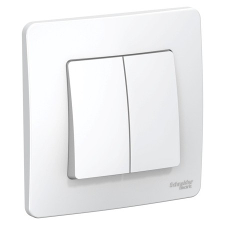 SE BLANCA switch, 10 A, 2 keys, IP20, hidden, white, Blnvs010501
