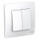 SE BLANCA switch, 10 A, 2 keys, IP20, hidden, white, Blnvs010501