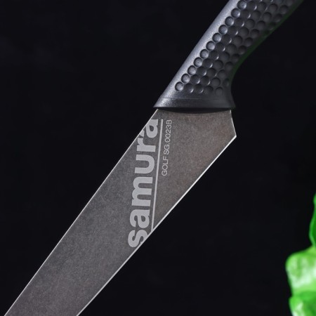 Kitchen knife Samura Golf Stonewash, universal, blade 15.8 cm, black hilt-2