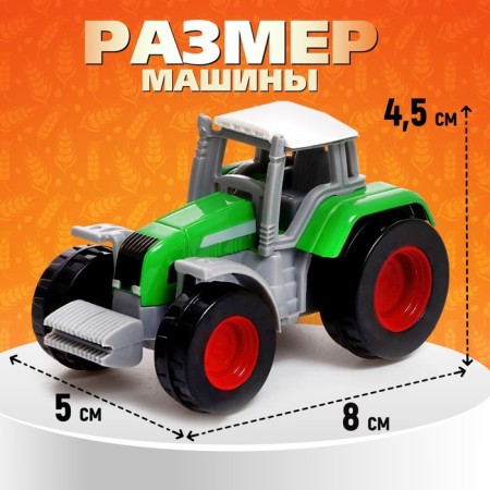Metal tractor "farmer", green color-1