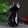 Piggy bank "Cat" Black with a bow 28x15x11cm