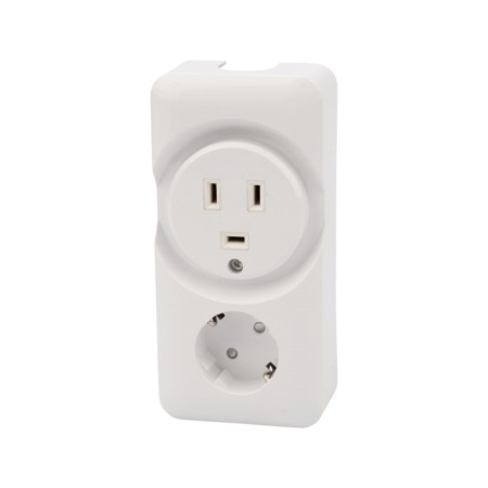 RS rosette/euro double for electric stove 32 a/16 A, 250 V, 2P+re (OS) White Rexant-1
