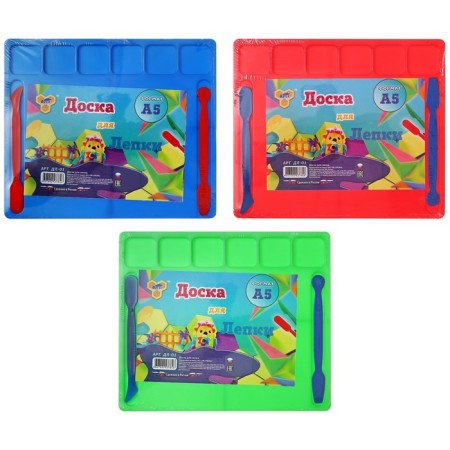 Medica plastic board A5 Calligrata, 2 stacks, with plasticine departments and a side of 1.8 mm, color, mix-5