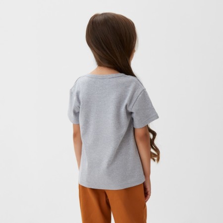 Children's T-shirt KAFTAN LOVE R.32 (110-116 cm), gray-3
