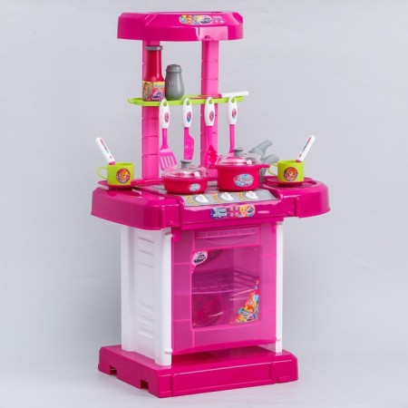 Game set "Fashionable kitchen", Winx, in a suitcase, with accessories, light, sound, height 65.5 cm-1