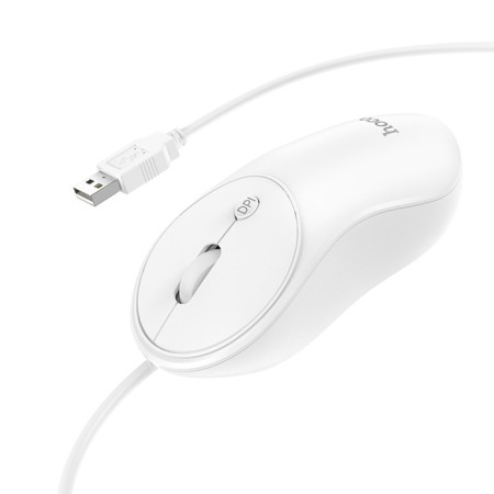 Hoco GM13 mouse, wired, optical, 1000-1600 dpi, 1.5 m, white-6