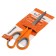 Office scissors 21 cm, plastic handles with rubber inserts, mix