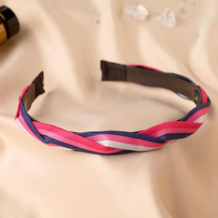Hair cap "braid" stripes, 2 cm, mix