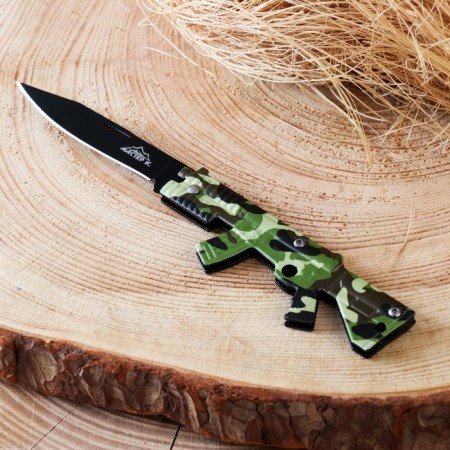 Folding knife "Camouflage machine" 16cm, blade 67mm/1.5mm