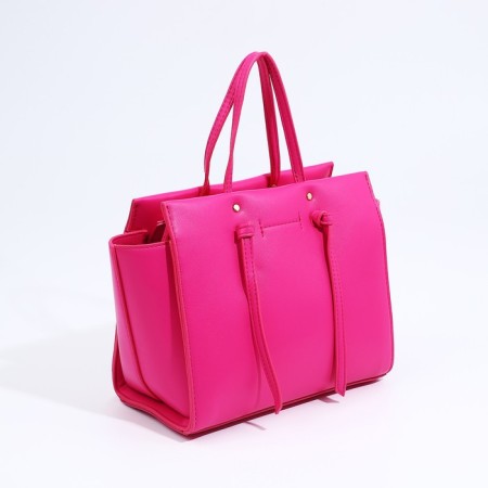 Bag Female Tout with zipper, pink color-1