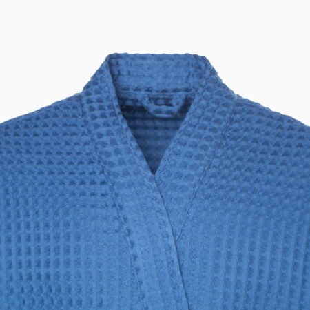 Wafel dressing gown men's elongated Ethel "BOHO" size 54-56, color blue, 100% cotton, 290 g/m2-3
