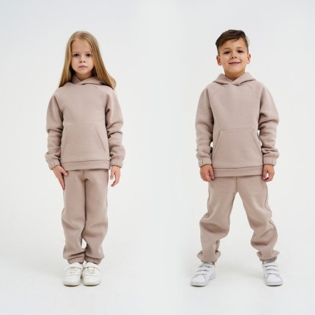 Children's costume with the basis (sweatshirt, trousers) KAFTAN "Basic Line" R.36 (134-140), beige