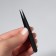 Pinzet pointed, 9 cm, black color