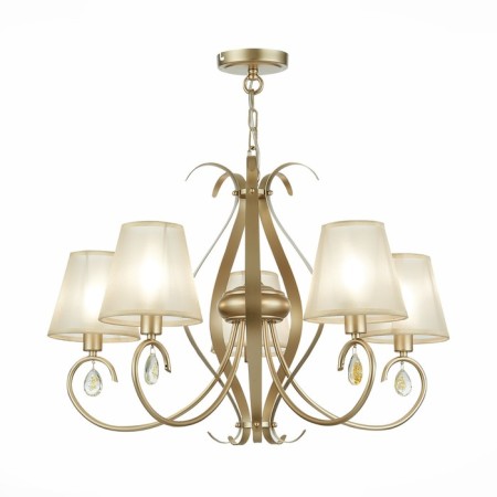 Suspended EVOLUCE lamp. Sle111403-05. Foggia. 5x40 watts, E14, 68x68x57 cm, Shampan