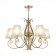 Suspended EVOLUCE lamp. Sle111403-05. Foggia. 5x40 watts, E14, 68x68x57 cm, Shampan