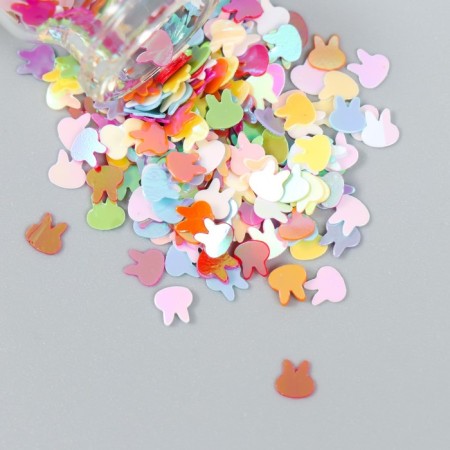 Glitter in the jar "Bunnies. Spring Gamma" set of 6 g 5x2x2 cm-2
