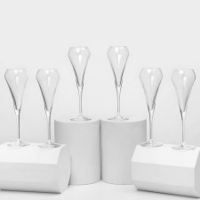 A set of glasses for champagne Open UP, 200 ml, crystal glass, 6 pcs