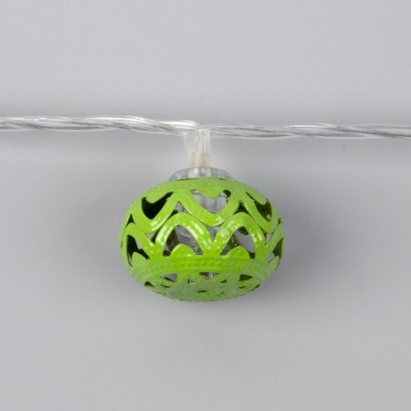 Garland “thread” 4 m with nozzles “ball with ornament”, IP20, transparent thread, 20 LED, glow of multi, 8 modes, 220 V-4