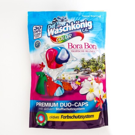 Capsules for washing colored linen der Waschkönig C.G. Bora Bora Tropische Blumen, 30 pcs.