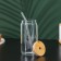 Glass glass with an eco tube, 500 ml, 7.5 × 15.5 cm
