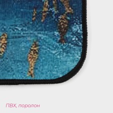 A set of mats for the bathroom and toilet of the “Fish” Dilan, 3 pcs: 50 × 80, 50 × 40, 40 × 43 cm