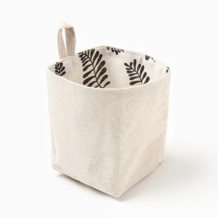 Tekstil. Ethel basket "Home", leaves, 10x12 cm, 50%HL, 50%p/e