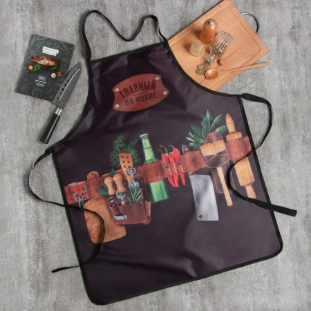 Apron "Main in the kitchen" 65*80cm, 100% p/e, oxford 210g/m2