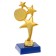 The award figure "Three stars", gold, the plastic stand is blue, 15.5 x 7.5 x 6 cm.