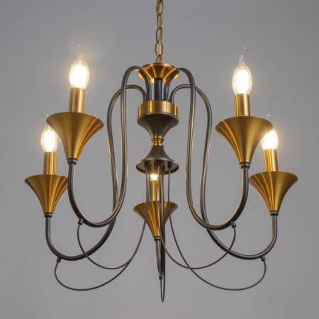 Elimin chandelier 5he14 40W black and gold 56x75x56 cm Bayerlux-2