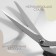 Clothing scissors, mowed blade, 9 ", 23.5 cm, black color