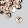 Buttons plastic for creativity 2 punctures "Golden Wave on black" set 20 pcs 1.5x1.5 cm