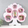 Multipher "Apple tree" in 6 photos (13x18, 6x6/1 pcs, 10x10, 8x8/2 pcs) plastic, cent. White-pink