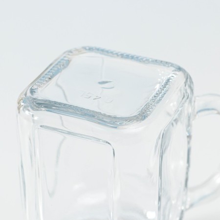 Glass Homemade glass, 450 ml, with a lid, red color-5