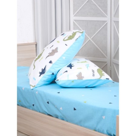 Bed linen 1.5 joint venture dinosaur, size 150x215 cm, 145x210 cm, 50x70 cm-1