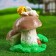 Garden figure "Angel on the mushroom" 17x20x24cm