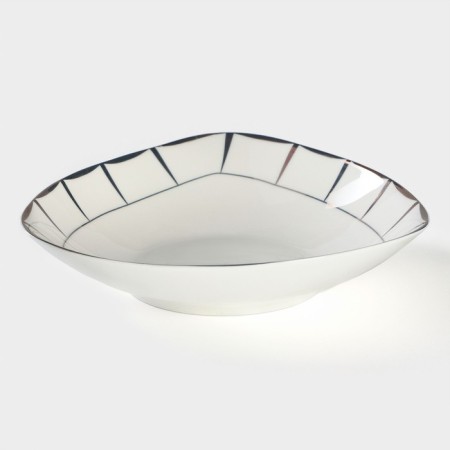 Porcelain serving “Aurora”, 500 ml, d = 19 cm, white color