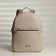 A backpack with a zipper, Textura, external pocket, light-beige color