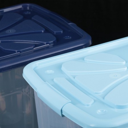 Commercial storage box with a lid, on wheels, 60 × 40 × 30 cm, color mix-4