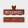 Desktop tablet "Reserved with a bull", plywood, 20 × 10 × 5 cm, dark color