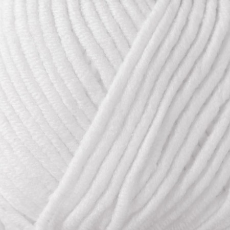 Yarn "Jeans Plus" 55% cotton, 45% acrylic 160m/100g (62 white)-2