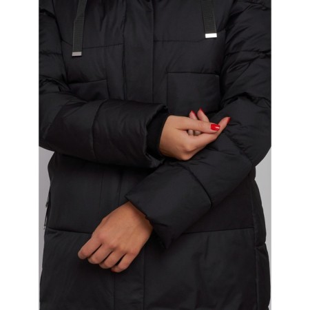 Coat insulated winter female, size 44, black color-13