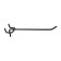 The hook is single for a metal perforated panel Step 25 mm, d = 3.2 mm, l = 150 mm, black color is black