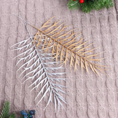 Decor shine "Branch of Iglitsa" 12x28 cm, mix (gold, silver)-1