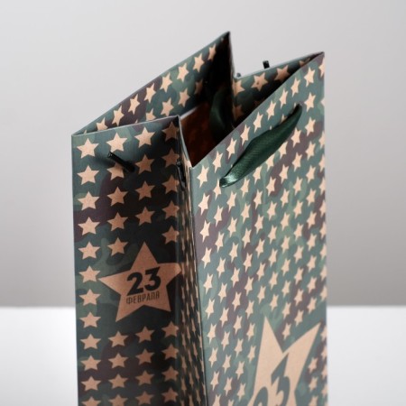 Gift package for a bottle, packaging, "February 23", 36 x 13 x 10 cm-2